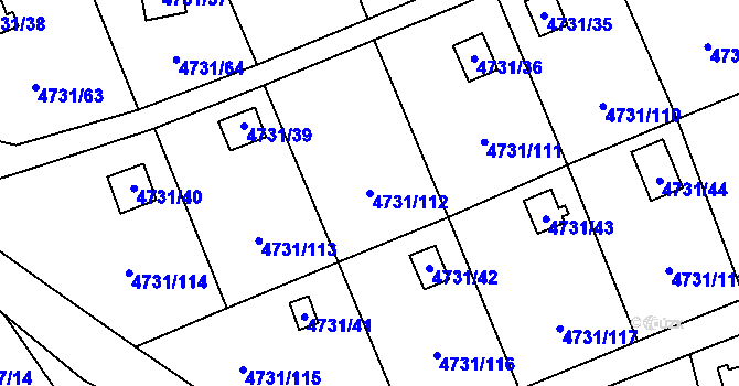 Parcela st. 4731/112 v KÚ Vysoké Mýto, Katastrální mapa