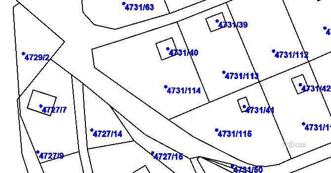 Parcela st. 4731/114 v KÚ Vysoké Mýto, Katastrální mapa