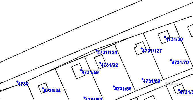 Parcela st. 4731/124 v KÚ Vysoké Mýto, Katastrální mapa