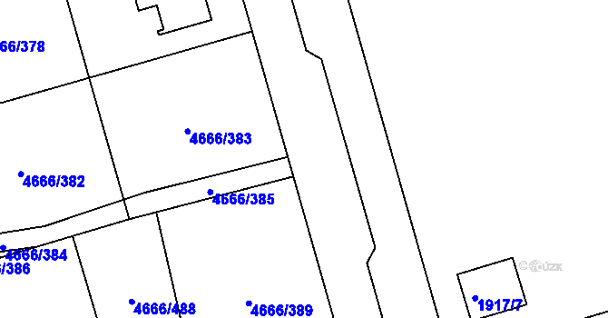 Parcela st. 4666/417 v KÚ Vysoké Mýto, Katastrální mapa