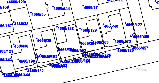 Parcela st. 4666/364 v KÚ Vysoké Mýto, Katastrální mapa