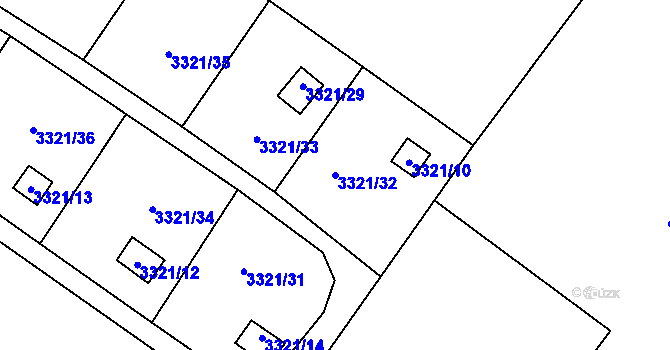 Parcela st. 3321/32 v KÚ Vysoké Mýto, Katastrální mapa