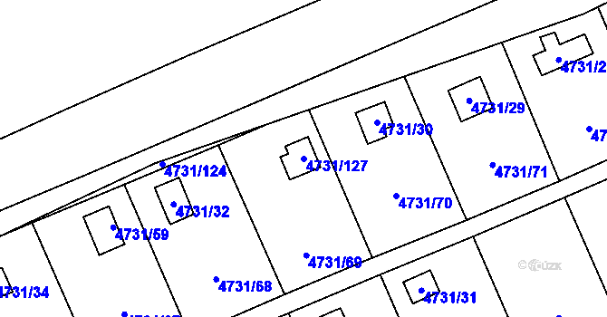 Parcela st. 4731/127 v KÚ Vysoké Mýto, Katastrální mapa