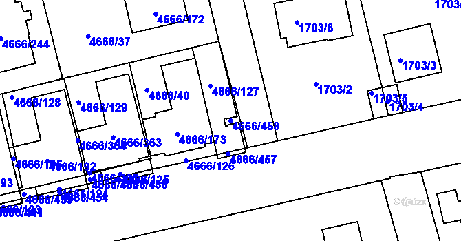Parcela st. 4666/458 v KÚ Vysoké Mýto, Katastrální mapa