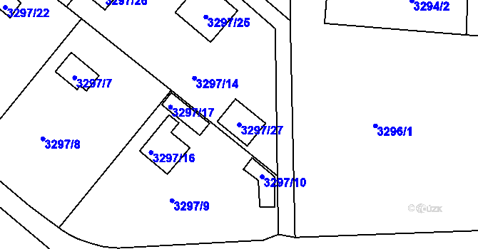 Parcela st. 3297/27 v KÚ Vysoké Mýto, Katastrální mapa