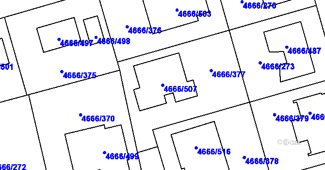 Parcela st. 4666/507 v KÚ Vysoké Mýto, Katastrální mapa