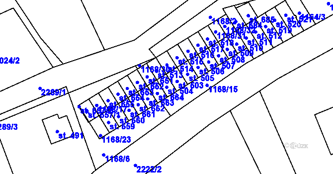 Parcela st. 504 v KÚ Vysoké nad Jizerou, Katastrální mapa