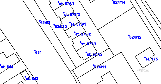 Parcela st. 577/1 v KÚ Vysoké nad Jizerou, Katastrální mapa