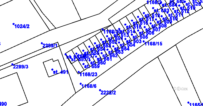 Parcela st. 662 v KÚ Vysoké nad Jizerou, Katastrální mapa