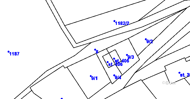 Parcela st. 8 v KÚ Vysoké nad Jizerou, Katastrální mapa