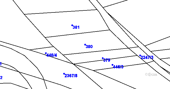 Parcela st. 380 v KÚ Vysoké nad Jizerou, Katastrální mapa