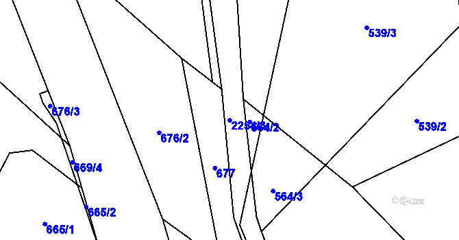 Parcela st. 2254/3 v KÚ Vysoké nad Jizerou, Katastrální mapa