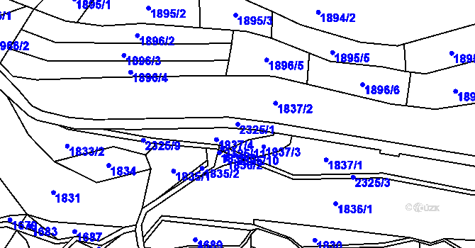 Parcela st. 2325/1 v KÚ Vysoké nad Jizerou, Katastrální mapa