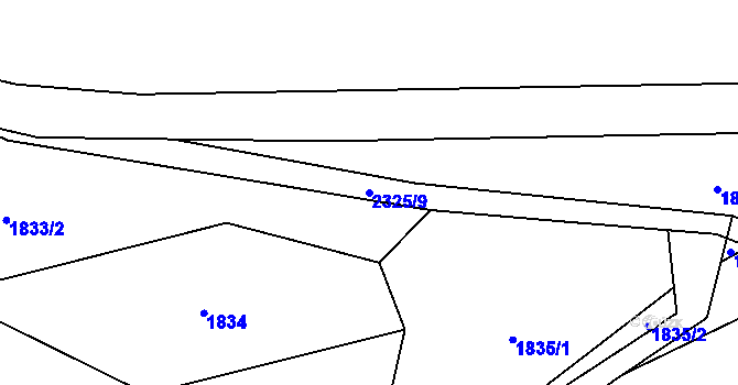 Parcela st. 2325/9 v KÚ Vysoké nad Jizerou, Katastrální mapa