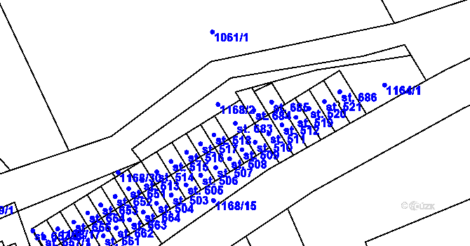 Parcela st. 683 v KÚ Vysoké nad Jizerou, Katastrální mapa