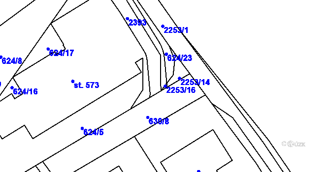 Parcela st. 2253/16 v KÚ Vysoké nad Jizerou, Katastrální mapa