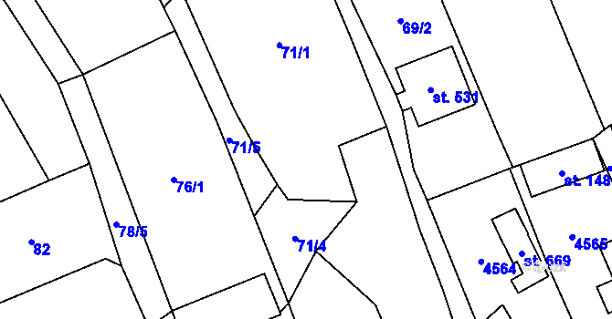 Parcela st. 275 v KÚ Vysoké Pole, Katastrální mapa