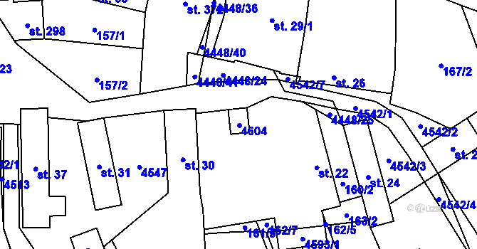 Parcela st. 328 v KÚ Vysoké Pole, Katastrální mapa