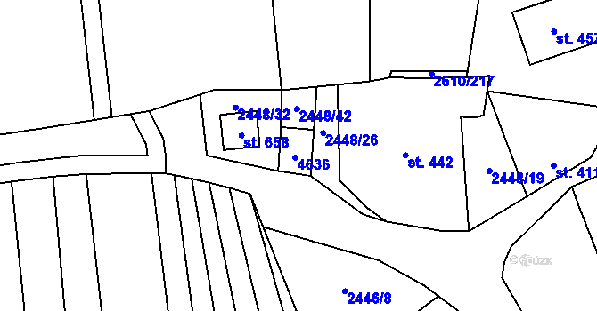 Parcela st. 477 v KÚ Vysoké Pole, Katastrální mapa