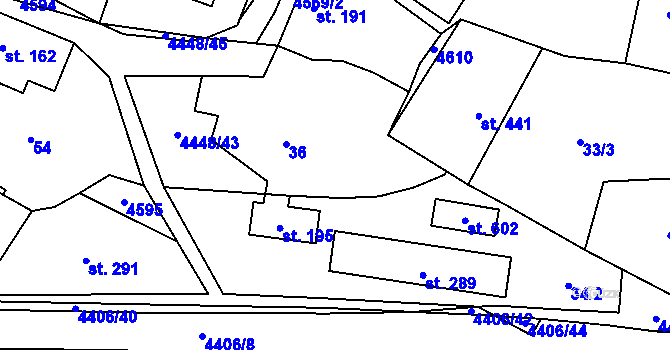 Parcela st. 35 v KÚ Vysoké Pole, Katastrální mapa