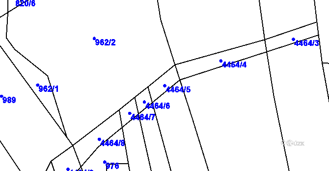 Parcela st. 4464/5 v KÚ Vysoké Pole, Katastrální mapa
