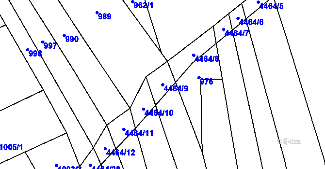 Parcela st. 4464/9 v KÚ Vysoké Pole, Katastrální mapa