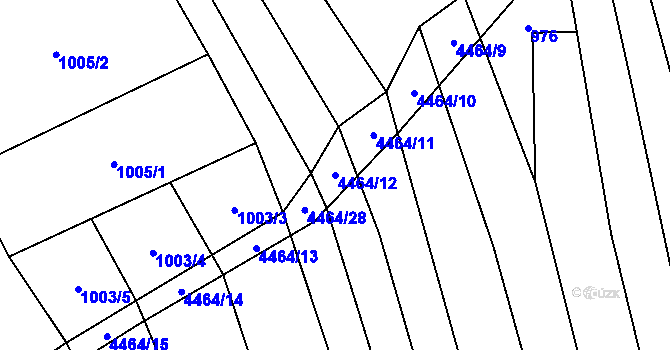 Parcela st. 4464/12 v KÚ Vysoké Pole, Katastrální mapa