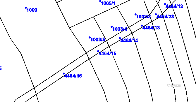 Parcela st. 4464/15 v KÚ Vysoké Pole, Katastrální mapa