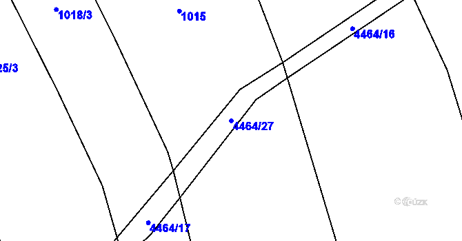 Parcela st. 4464/27 v KÚ Vysoké Pole, Katastrální mapa
