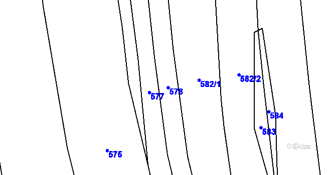 Parcela st. 578 v KÚ Vysoké Pole, Katastrální mapa