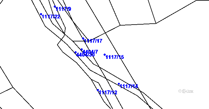 Parcela st. 1117/15 v KÚ Vysoké Pole, Katastrální mapa