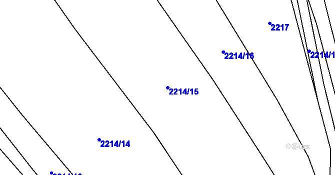 Parcela st. 2214/15 v KÚ Vysoké Pole, Katastrální mapa