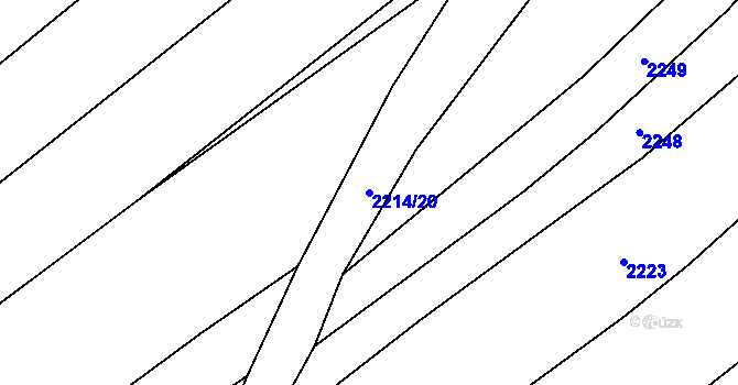 Parcela st. 2214/20 v KÚ Vysoké Pole, Katastrální mapa