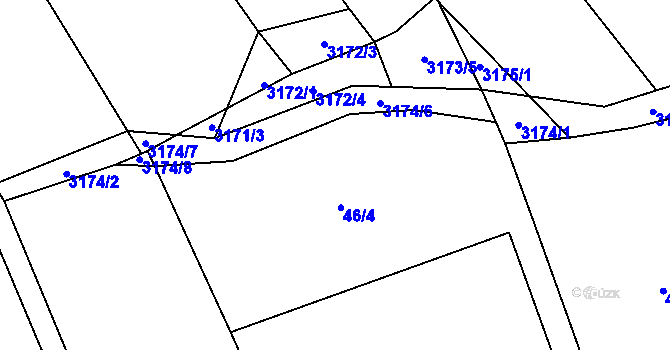 Parcela st. 42/1 v KÚ Vysoké Pole, Katastrální mapa