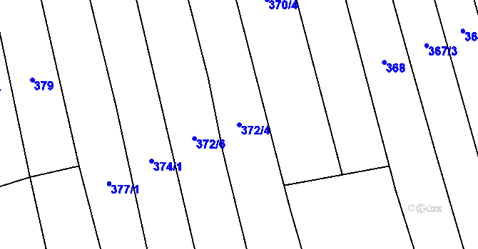 Parcela st. 372/4 v KÚ Vysoké Pole, Katastrální mapa