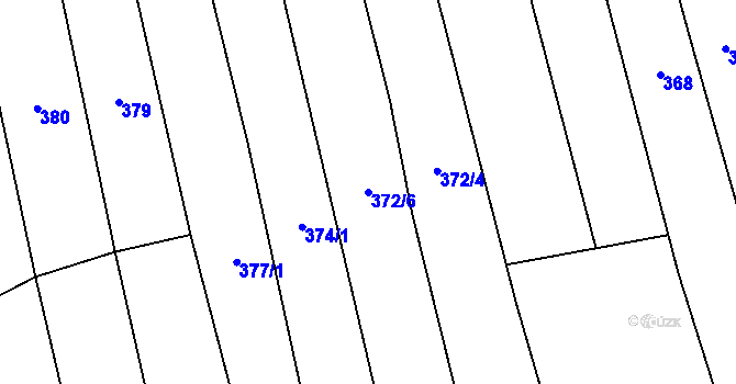 Parcela st. 372/6 v KÚ Vysoké Pole, Katastrální mapa