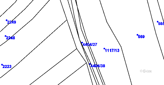 Parcela st. 4404/27 v KÚ Vysoké Pole, Katastrální mapa
