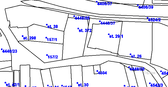 Parcela st. 4448/40 v KÚ Vysoké Pole, Katastrální mapa