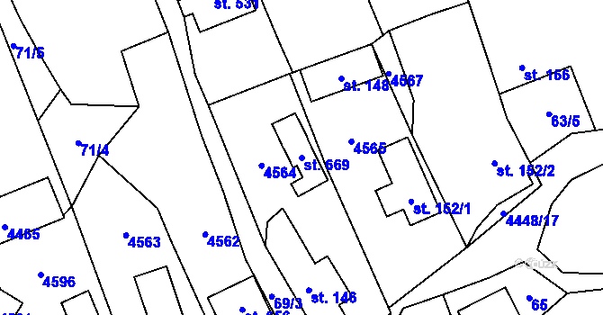 Parcela st. 669 v KÚ Vysoké Pole, Katastrální mapa