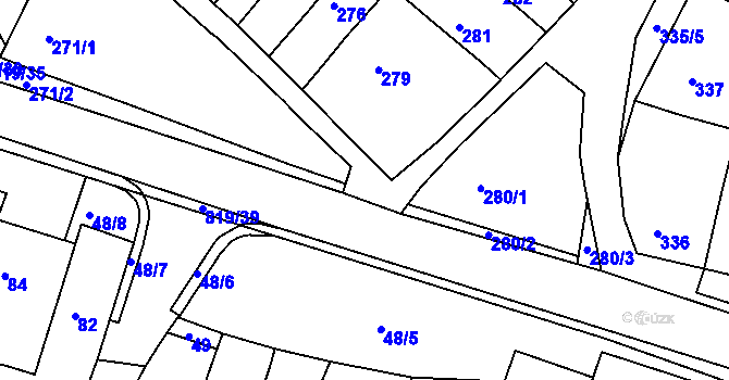 Parcela st. 786/5 v KÚ Vysoké Popovice, Katastrální mapa