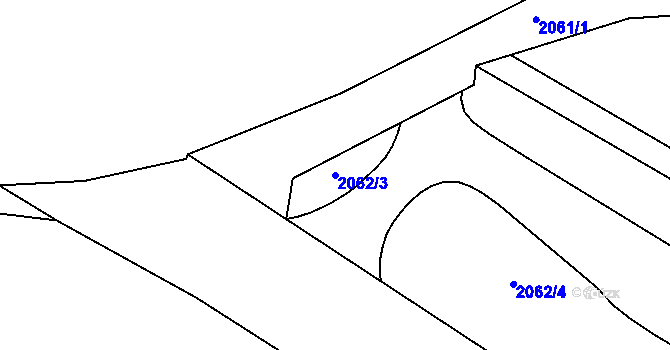 Parcela st. 2062/3 v KÚ Vysoké Popovice, Katastrální mapa