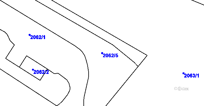 Parcela st. 2062/5 v KÚ Vysoké Popovice, Katastrální mapa