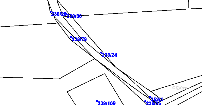 Parcela st. 238/24 v KÚ Veselská Lhota, Katastrální mapa