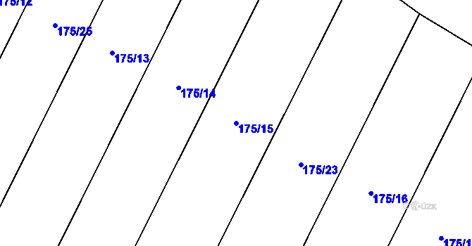 Parcela st. 175/15 v KÚ Veselská Lhota, Katastrální mapa