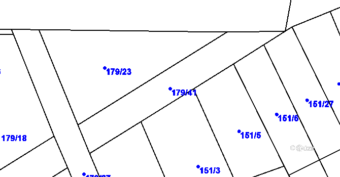 Parcela st. 179/41 v KÚ Vysoké Veselí, Katastrální mapa