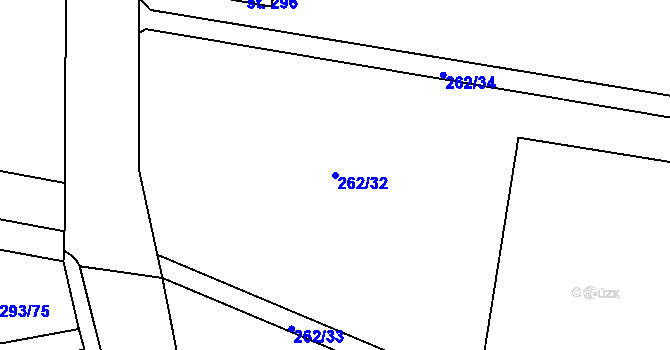 Parcela st. 262/32 v KÚ Vysoké Veselí, Katastrální mapa
