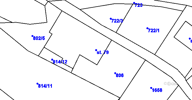 Parcela st. 79 v KÚ Vysoké Žibřidovice, Katastrální mapa