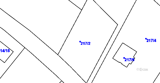Parcela st. 217/2 v KÚ Starkoč u Vysokova, Katastrální mapa