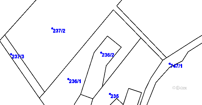 Parcela st. 236/2 v KÚ Starkoč u Vysokova, Katastrální mapa