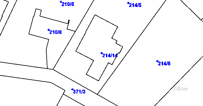 Parcela st. 214/14 v KÚ Starkoč u Vysokova, Katastrální mapa
